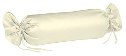 fleuresse 9200 Colours Interlock Jersey Kissenbezug für Nackenrolle aus 100% Baumwolle, Oekotex Standard 100, 15 x 40 cm, Creme