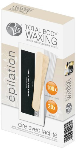 Rio Total Body Waxing Wachsstreifen aus Papier, inkl. Spachteln