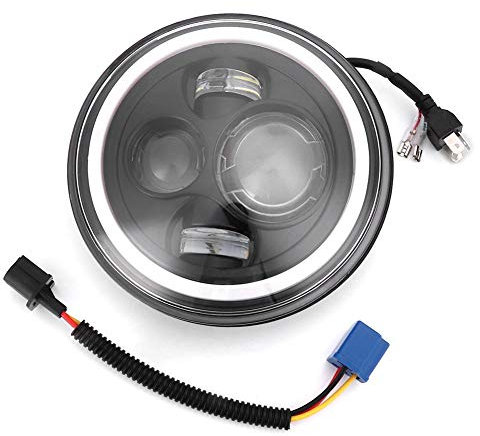 Faro Moto Led - Faro A Led Da 7 Pollici, Lampadine Per Fari A Led Rotonde Lampada Per Indicatori Di Direzione Luce Di Marcia Diurna