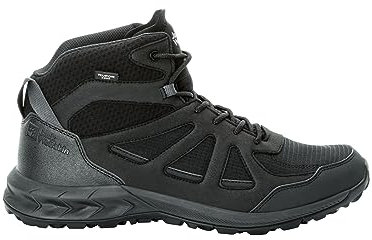 Jack Wolfskin Herren Woodland 2 Texapore MID M Wanderschuh, Black, 42 EU