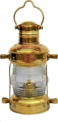 Lampada in ottone antico lampada a olio vintage lanterna nautica nautica nave barca appeso olio lanterna lampada decorazione casa natale