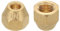PATIKIL 1/4 Brass Flare Nut, 2Pcs 45 Degree SAE Union Tube Fitting Coupling Brass Pipe Fitting Sealing Cap Connector Adapter for Air Conditioner Copper Pipe Extension Gas Line, Matte
