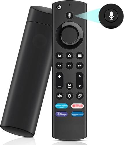 Ersatz-Sprachfernbedienung (4th Gen), Fernbedienung Ersatz mit Sprachsteuerung Passend für Smart TVs Stick 2nd/3rd Gen/4K/Lite, Smart TV Cube, für Insignia TV/Toshiba TV/Pioneer TV
