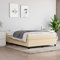 Myheimly Bettgestell ohne Matratze Polsterbett Bett für Schlafzimmer, Bettrahmen mit Lattenrost, Schlafzimmerbett Einzelbett Creme 140x200 cm Höhe 35cm Stoff