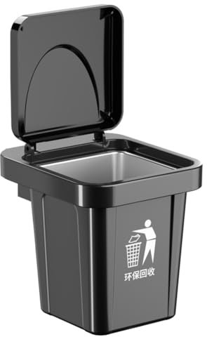 Qerwsdty Wandaschenbecher Aus Edelstahl mit Deckel, Mülleimer-Form, für Badezimmer, Wohnzimmer, Flugasche-Sicher, Schlagfrei, Badezimmer A
