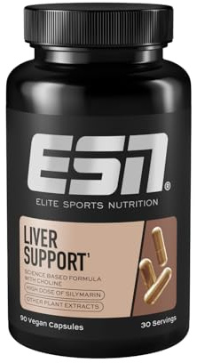 ESN Liver Support, 90 Kapseln, mit Mariendistel, Cholin & Coenzym Q10 - made in Germany