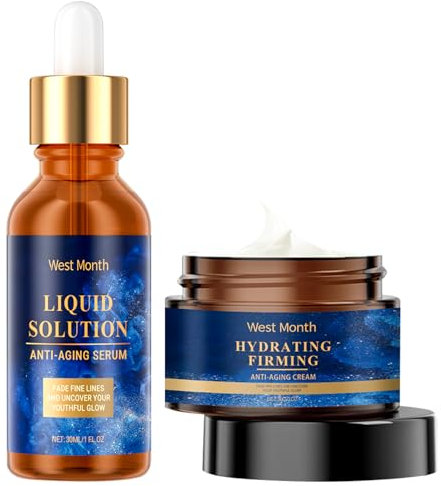 Sérum original - Sérum à effet immédiat pour le visage - Solution anti-âge - Réduit les rides - Effet immédiat - Pour tous les types de peau (sérum + crème)