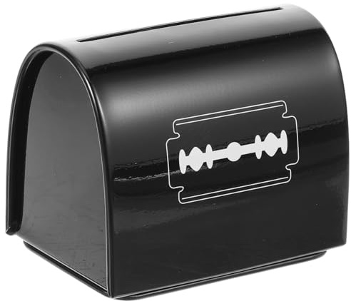 OFFIGAM Contenedor Portátil para Inoxidable Acero en Cuchillas Afeitar de Estuche Diseño Único Seguro y Peluquería y Uso Casa
