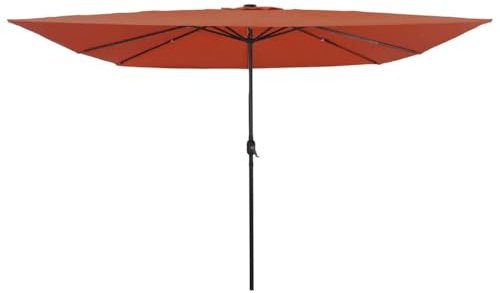 Mokuyary Parasol de Jardin Terre Cuite 295 x 295 x 245 cm, Parasol de Extérieur pour Terrasse, Piscine, Plage, Restaurants, Balcon