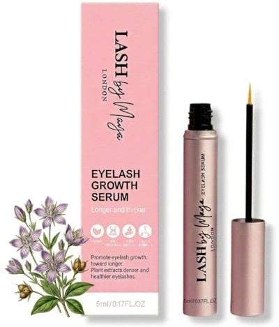 Glowsty Lashes Siero Ciglia/Lash By Marya Siero Ciglia London Rosa 2.0—Trattamento Ciglia Delicato Con Ginseng Swertia Japonica E Vitamina B2 Per Un Aspetto Più Folto E Ordinato Ogni Giorno (1 pezzo)