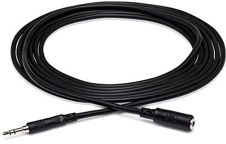 Hosa MHE-102 Headphone Extension Cable, 3.5 mm TRS to 3.5 mm TRS, 2 Feet