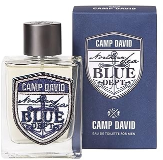 CAMP DAVID Blue Dept. Herren Parfum | Eau de Toilette 100 ml im Glasflakon | Maritim-frischer Sommerduft: Grapefruit & Mandarine, würziger Rosmarin, warmes Vetiver-Holz | Spray