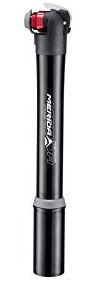 Merida Bikes - Bomba Telescópica Aluminio | MTB | 3 en 1 Válvula Presta, Schrader y Dunlop | Máximo 80psi/5,5Bar | Kit de Anclaje al Marco Incluido | Bomba de Aire para Bicicleta