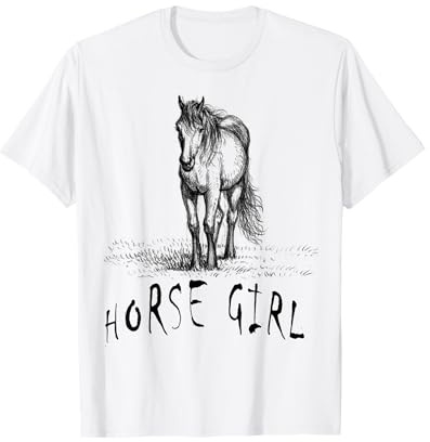 Caballo Chica Amantes de la equitación Camiseta