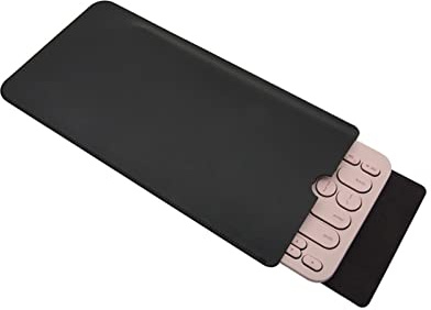 Tangentbordsfodral för Logitech K380-tangentbord, bärbart dammtätt tangentbordsskyddsfodral för förvaring av tangentbord, konstläder smal (svart)