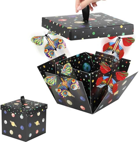 COZHYESS Caja de Explosión, Caja Sorpresa, Caja de Regalo de Explosión de Mariposa, Caja de San Valentín, para Novia, Idea para Cumpleaños, Pascua de Resurrección,Día de la Madre, Recuerdo de Boda