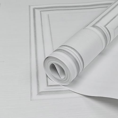 Trafagala 3D Effect White Panel Wallpaper Retro Wood Panelling Wallpaper Natural Textured Wood Effect Wallpaper for Living Room Bedroom Hallway Feature Wall