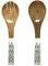 HOME DECO FACTORY, KA0573, Couvert à Salade en Bois de manguier, Design élégant et Durable, idéal pour Tous Vos Repas, Facile à Nettoyer, Taille Unique, Couleur Marron et Noir