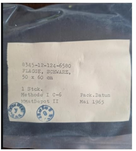 Drapeau noir Bundeswehr 1965 Allemagne Guerre froide collection armée allemande