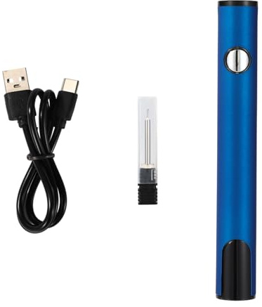 Sladdlös Lödpenna, Uppladdningsbart Trådbrännarverktyg med Justerbar Spänning Bärbar -Gängad Batteripenna för Elektronikreparation och Gör-Det-Själv-Projekt (Blå)