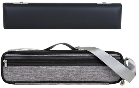 GLSTOY Bolsa para Flauta 16/17 Orificios Acolchado, Gris, Juego de Almacenamiento Portátil para Instrumentos de Viento, Soporte Práctico para Transporte de Flauta