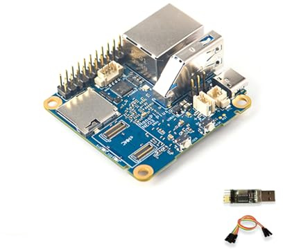 youyeetoo FriendlyElec NanoPi NEO3 Plus Mini Router, RK3528A, 1GB RAM, Singelkortsdator, Gigabit Ethernet, USB 3.0, Stöd för eMMC/OpenWrt för IoT NAS Smart Home (Baspaket, Bare)