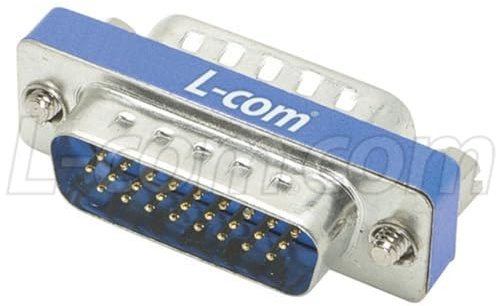 L-com DGB Series Slimline Gender Changer HD26 Male/Male