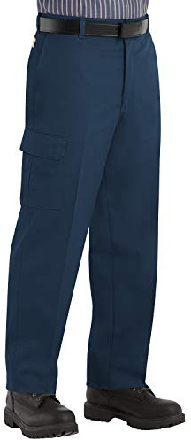 Red Kap Men's Industrial Cargo Pant, Navy, 36W x 32L