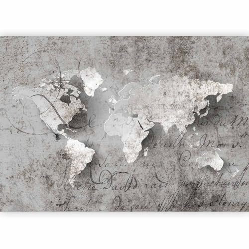 Fotomurale 400x280 cm - Carta da parati sulla fliselina ! Hit ! Carta da parati in TNT ! Quadri murali XXL Soggiorno concreto mappalunao iscrizione k-A-0018-a-a