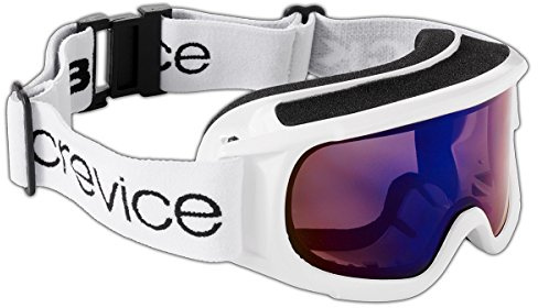 Black Crevice - Gafas de esquí para Mujer, Invierno, Mujer, Color Blanco - Wieß/Smoke Blue, tamaño Talla única