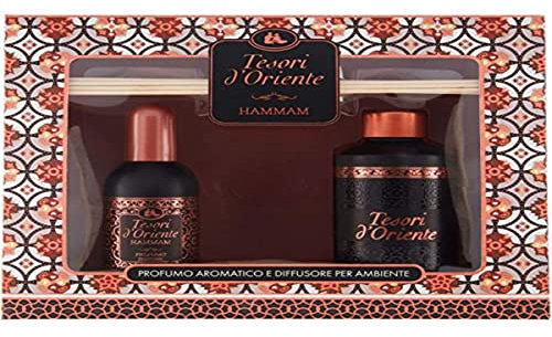 Tesori D'oriente Confezione Regalo Profumo Aromatico 100ml + Diffusore Aromatico Per Ambienti 200 Ml, 1pz