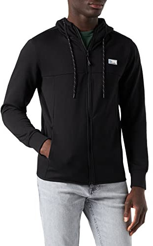 JACK & JONES Herren Jcoair Sweat Zip Hood Sn Kapuzenjacke, Schwarz, XL EU