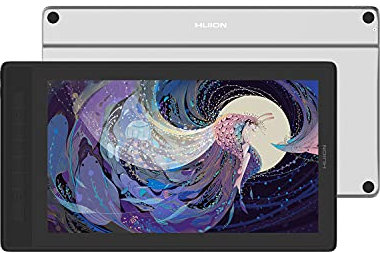 HUION Kamvas Pro 16 2.5K Grafiktablett mit Display mit 2.5 K Auflösung, 145% SRGB-Farbraum und 1: 1200-Kontrastverhältnis, geeignet für Malerei, Online-Arbeit-15,8 Zoll