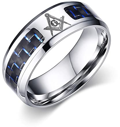 BCughia Billiga ringar, herrringar stål rostfritt stål 8 mm ringband design julbröllop för män, X 1/2, Rostfritt stål