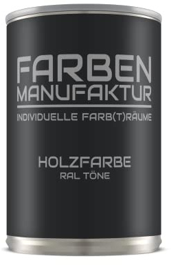 Farben Manufaktur Holzfarbe Wetterschutzfarbe Holzlack Holzschutzlack Holzdecklack RAL 2/5L, Farbe: ca. RAL 7031 Blaugrau, Größe: 5L