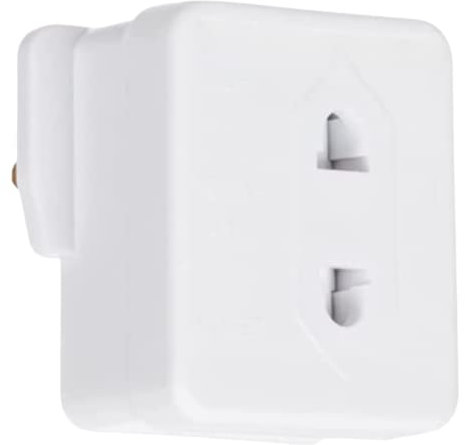 Shaver Plug Adaptor UK - 2 Pin to 3 Pin Adapter Plug UK Converter For Electric Toothbrush, Bathroom Shaving & Power Adapter