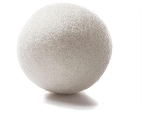 1 balle de séchage en laine naturelle vierge réutilisable pour adoucir le linge - Boules de laine R6r8 - 6 cm de lavage
