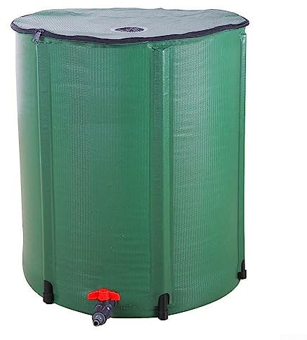 100L pioggia barile pieghevole portatile serbatoio di raccolta dell'acqua stoccaggio all'aperto 40 x 78 cm