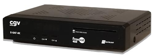 CGV | Récepteur Satellite UHD - E-Sat 4K récepteur-enregistreur TNT Satellite Ultra HD | FRANSAT | Fonction Enregistrement | USB | DVB-S/S2 | DiSEqC 1.0/1.1