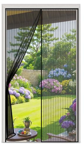 Mosquitera Puerta Magnetica 100 x 210 cm, Mosquiteras Para Puertas Magnética Reforzada, Cortina Mosquitera Puerta Exterior, Puerta de la Terraza Para la Sala de Estar del Balcón