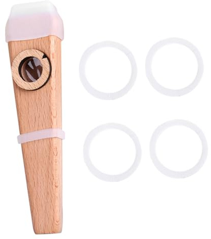 Abaodam Set Kazoo Bois Débutant Portable pour Accompagnement Ukulélé Guitare Instrument à Vent Facile à Apprendre pour Adultes et Familles