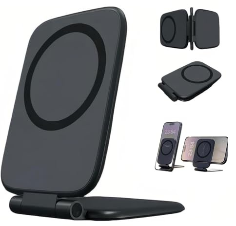 Ultra-Thin 270° Foldable Magnetic Car Phone Mount, Magnetic Mobile Phone Car Mount, Foldable & Adjustable Strong Magnet Stand, Universal Car Phone Magnet, Portable Cell Phone Holder for All Smartphone