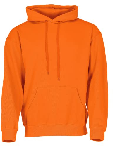 Fruit of the Loom Men's Hooded Pullover Sweatshirt, Orange, X-Large (Brand Size: 56/58)