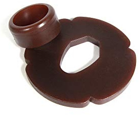 E-BOGU Bokuto Bokken Tsuba and Dome (Stopper) (Brown)