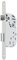 Vachette Serrure à Encastrer à clé, Axe à 40 mm, Coffre 135 mm - P15 - Réversible sans démontage, Têtière bouts ronds - Porte intérieure de communication, chambre, bureau - Blanc, Gâche et Clé inclus