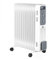 HOMCOM 2500W Oil Filled Radiator, 11 Fin, Portable Electric Heater with 3 Heat Settings, Safety Cut-Off and Wheels, White