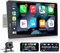 Podofo 9 Zoll Autoradio 1 Din mit Apple Carplay, Bluetooth und Android Auto Single Din Auto Radio mit Bildschirm, FM AM Radio, SWC und Spiegel-Link | USB-Anschluss inklusive Rückfahrkamera & Mikrofon