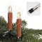 hellum Lichterektte innen Made in Germany, 30 tlg. Weihnachtsbaum LED Filament Riffelkerzenkette, Lichterkette rot mit Wachstropfenoptik, LED Lichterkette klar, Kabelfarbe grün <59 Lumen 814071