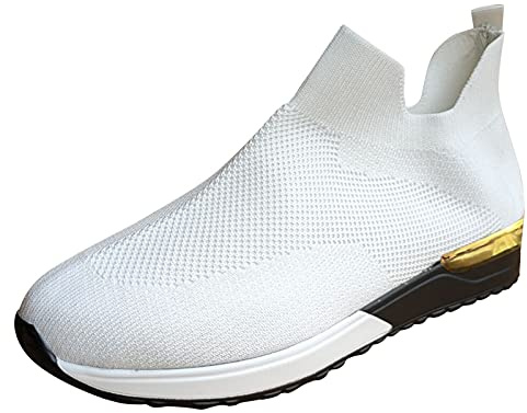 NaLatia Marche orthopédiques - Tennis décontractées à Enfiler pour Femmes - Chaussures orthopédiques à Coussin d'air Gym d'entraînement Confortable Running Sneaker