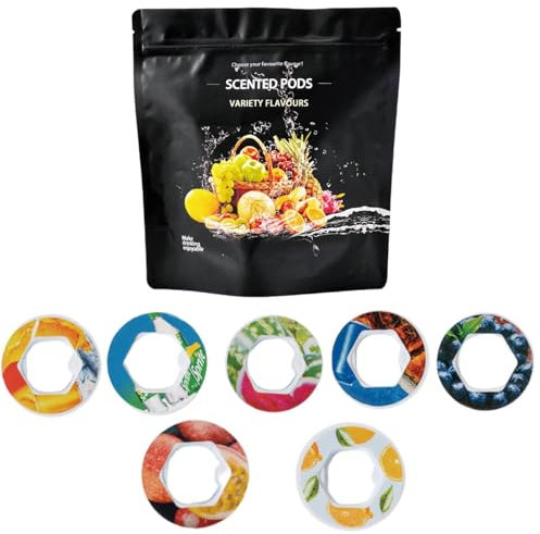 Generisch 7 Stück Air Flavour Pods für Air Wasserflaschen, Fruchtgeschmack Pods, 0 Zuckerkalorien Aromakapseln : Red Bull,Sprite,Wassermelone,Cola,Blaubeere,Passionsfrucht,Orange (C)